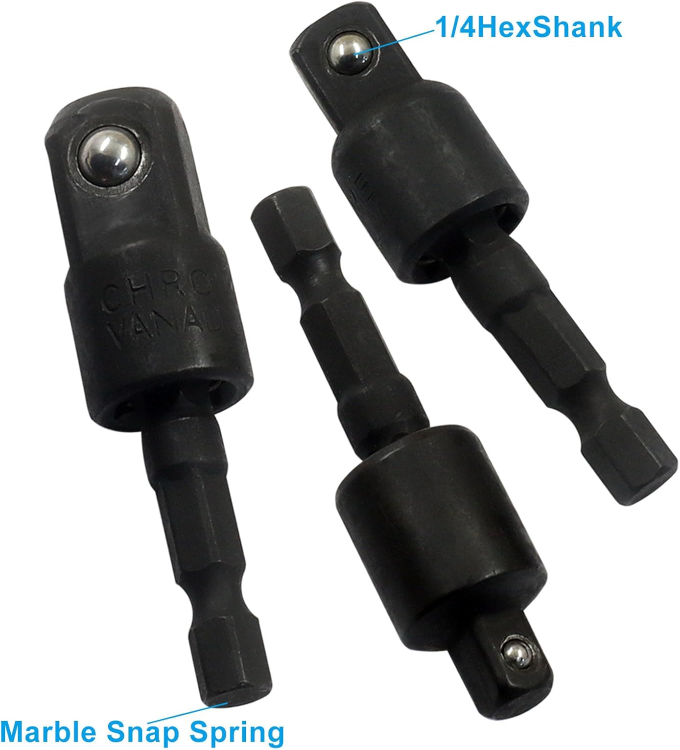 Set 4 extensiones brocas impacto adaptador taladro 1/4-1/2pulg