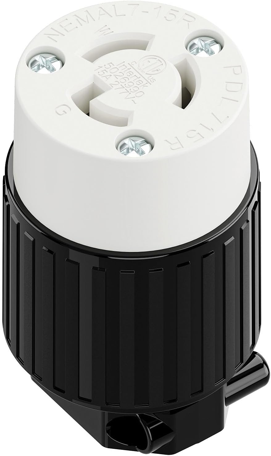 Conector CA hembra L7-15 15A 277V PDL715R Negro/Blanco