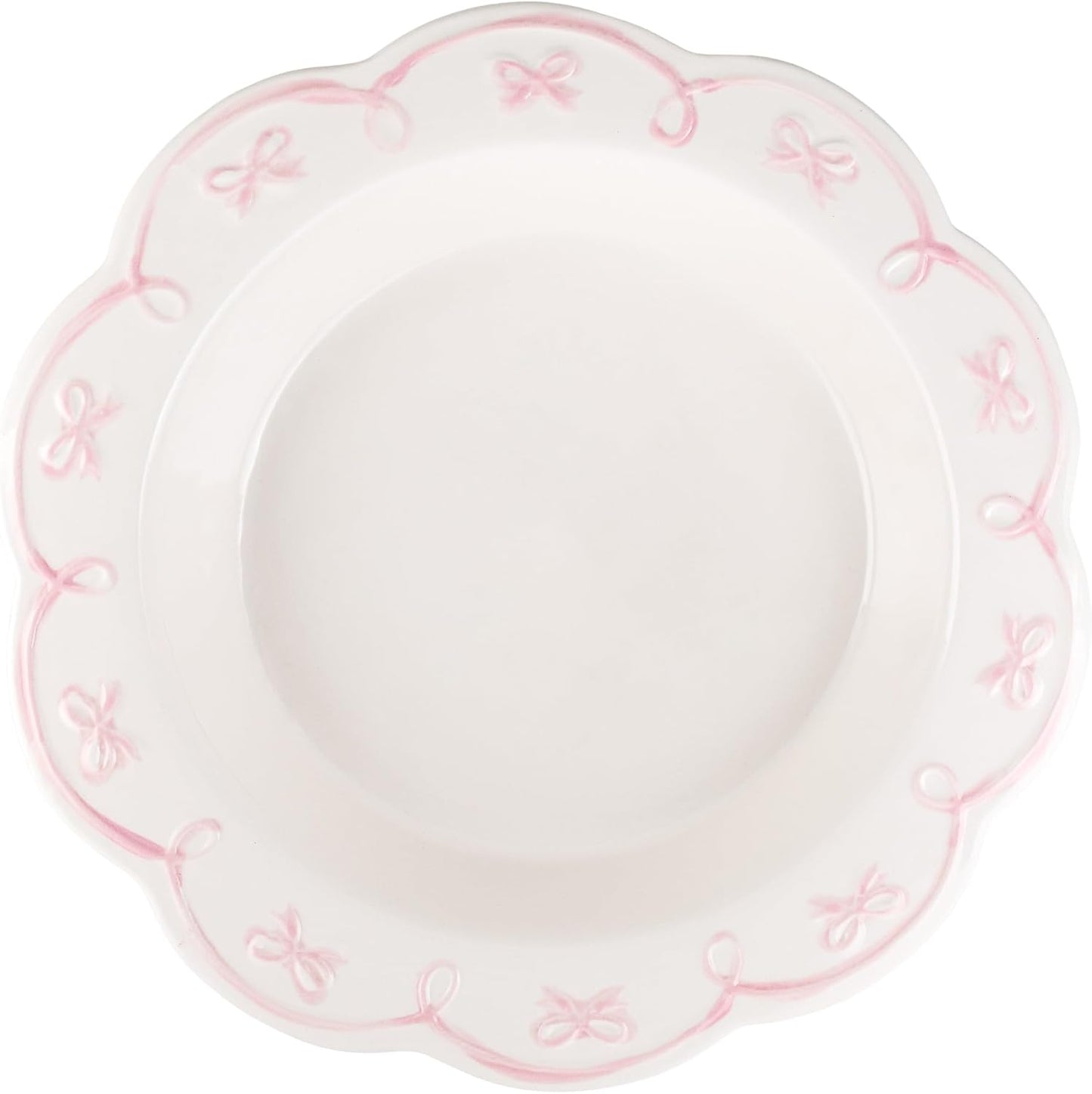 Plato para pastel Strawberry Street con ribete rosa