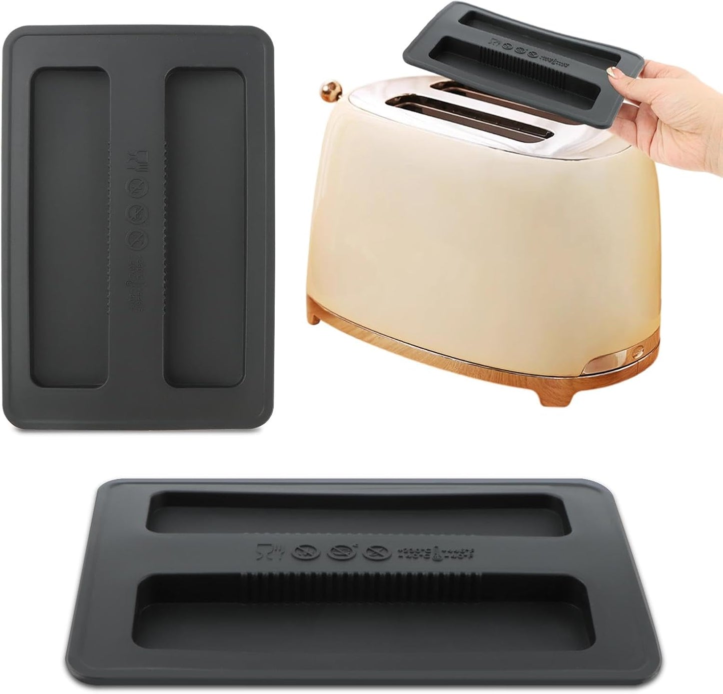 Cubierta para tostadora de silicona negra para máquina de pan