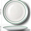 Set 6 Platos Postre Porcelana Verde Blanco 6.5pulg Apilable