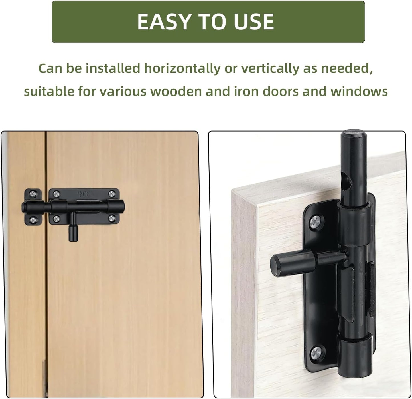 Pestillo cerradura puerta 4pulg acero inox 304 para valla