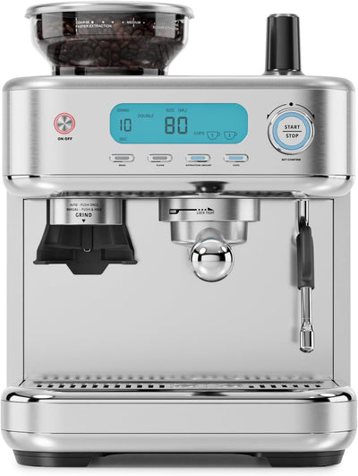 Cafetera Espresso Acero Inox 20 Bar Espumador Leche