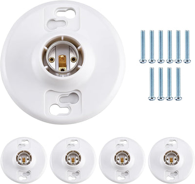 Pack 5 soportes lámpara E26 enchufe 660W 250V resina fenólica
