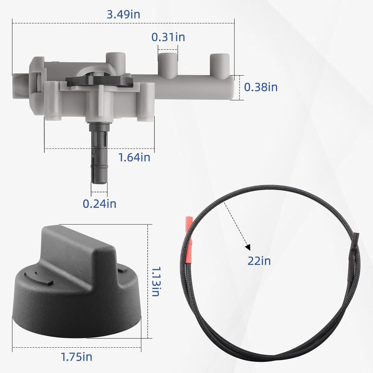 Kit encendido piezoeléctrico para estufa RV 3 salidas 56096