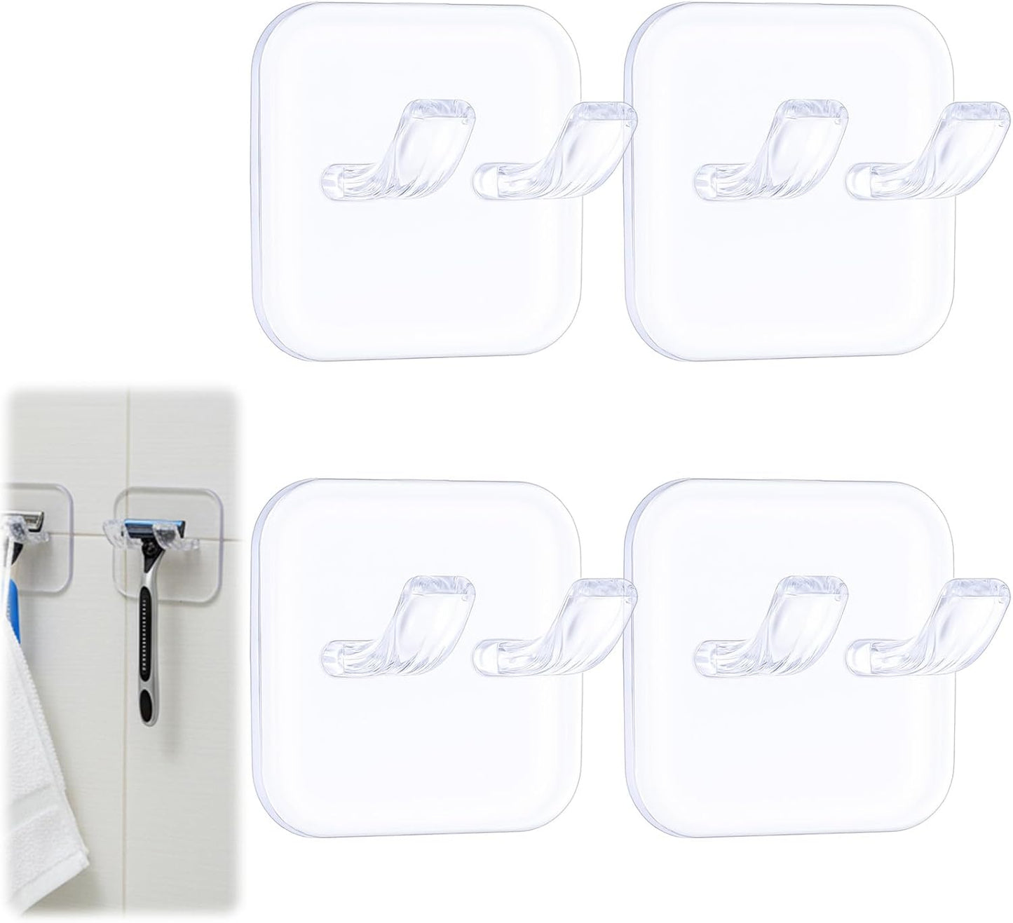 Soporte maquinilla afeitar ducha 4 pzas doble impermeable