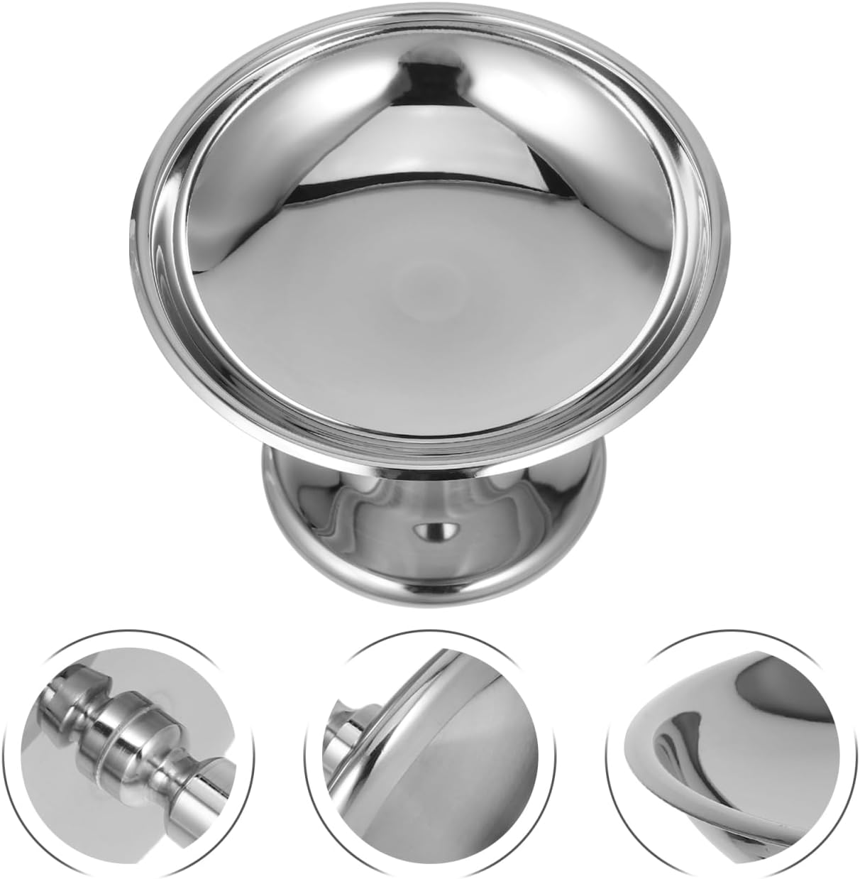 Cuencos de helado de acero inoxidable con patas de metal para aperitivos