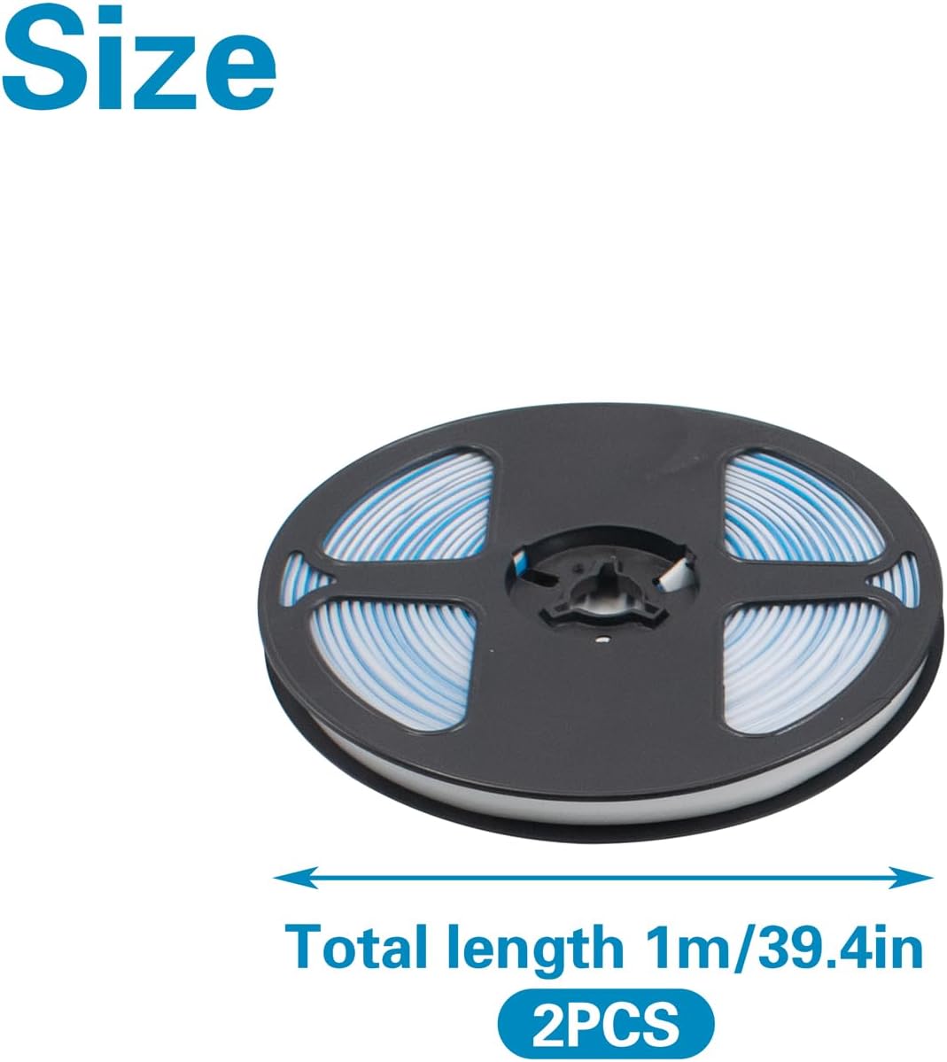 2 Cintas Calafatear PVC Autoadhesivas 19.7pulg x 0.3pulg