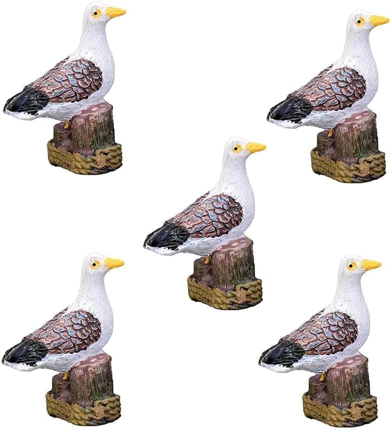 Soporte gaviota tocón mini jardín hadas decoración hogar