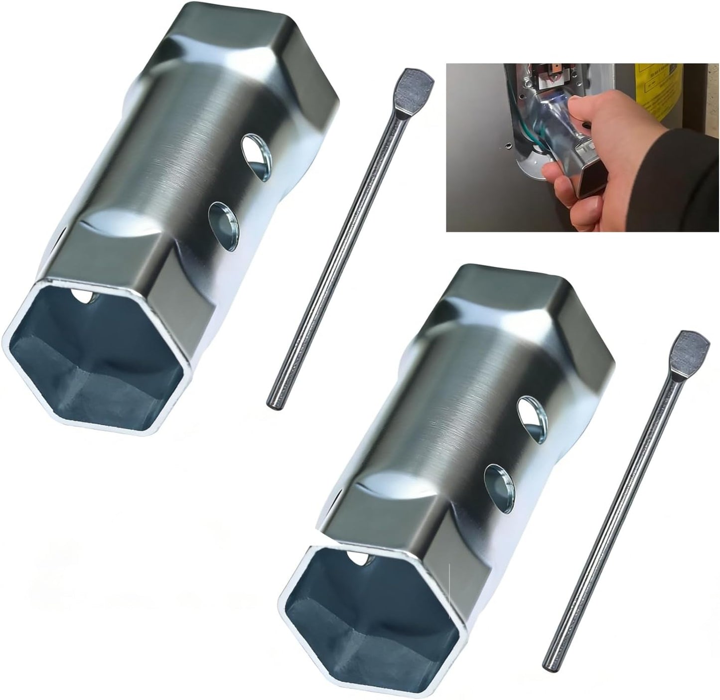 Herramienta extracción llave hex 1-1/2 y 1-7/8 pulg 2 pzas