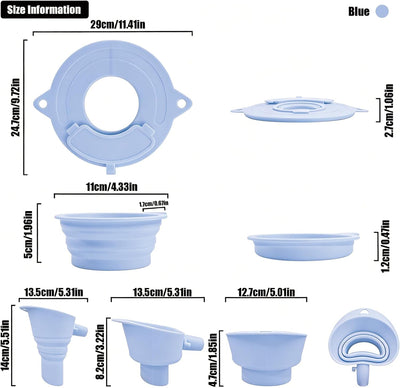 Cubierta silicona tazón comp batidora 4.5-5qt embudo harina