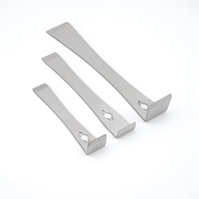 Rascador barra palanca plana set 3 acero inox