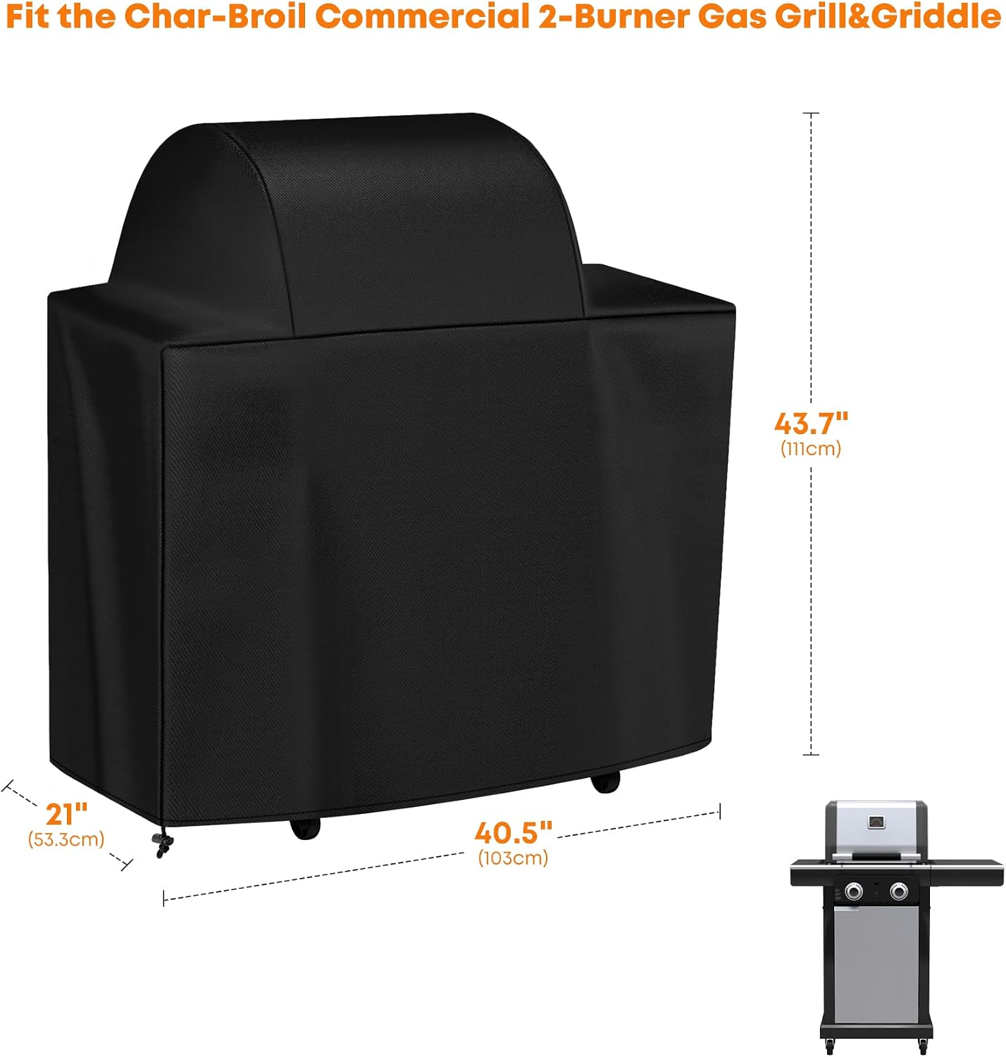 Funda parrilla Char-Broil 2 quemadores cubierta impermeable negro