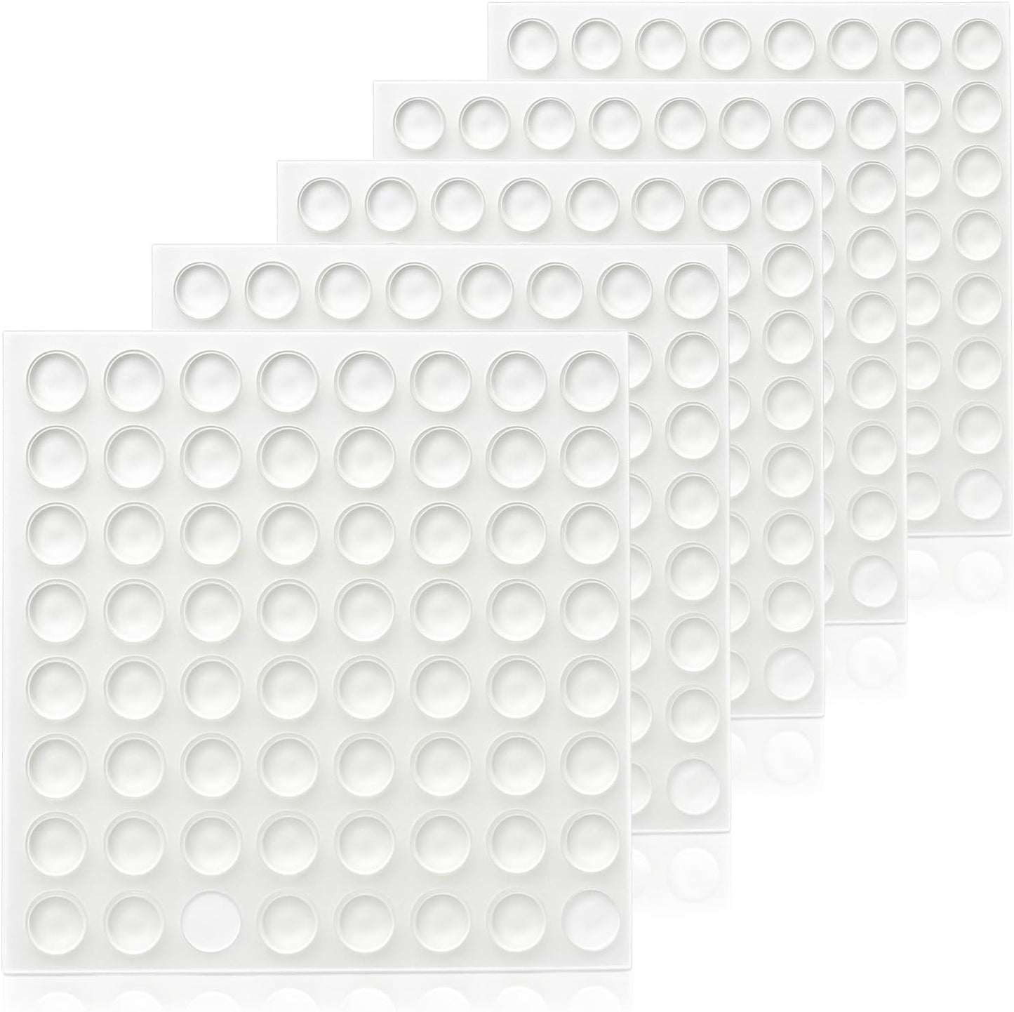 Parachoques silicona transparente 320pzas con almohadillas