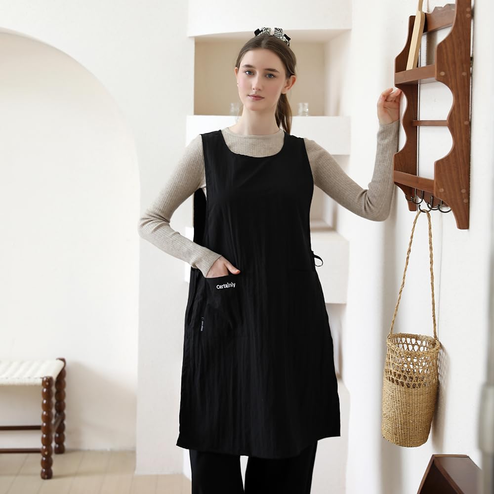 Delantal impermeable con solapa y bolsillos para chef