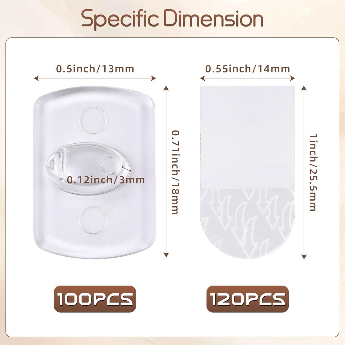 Clips luz interior 100 ganchos plástico 120 tiras goma navideño