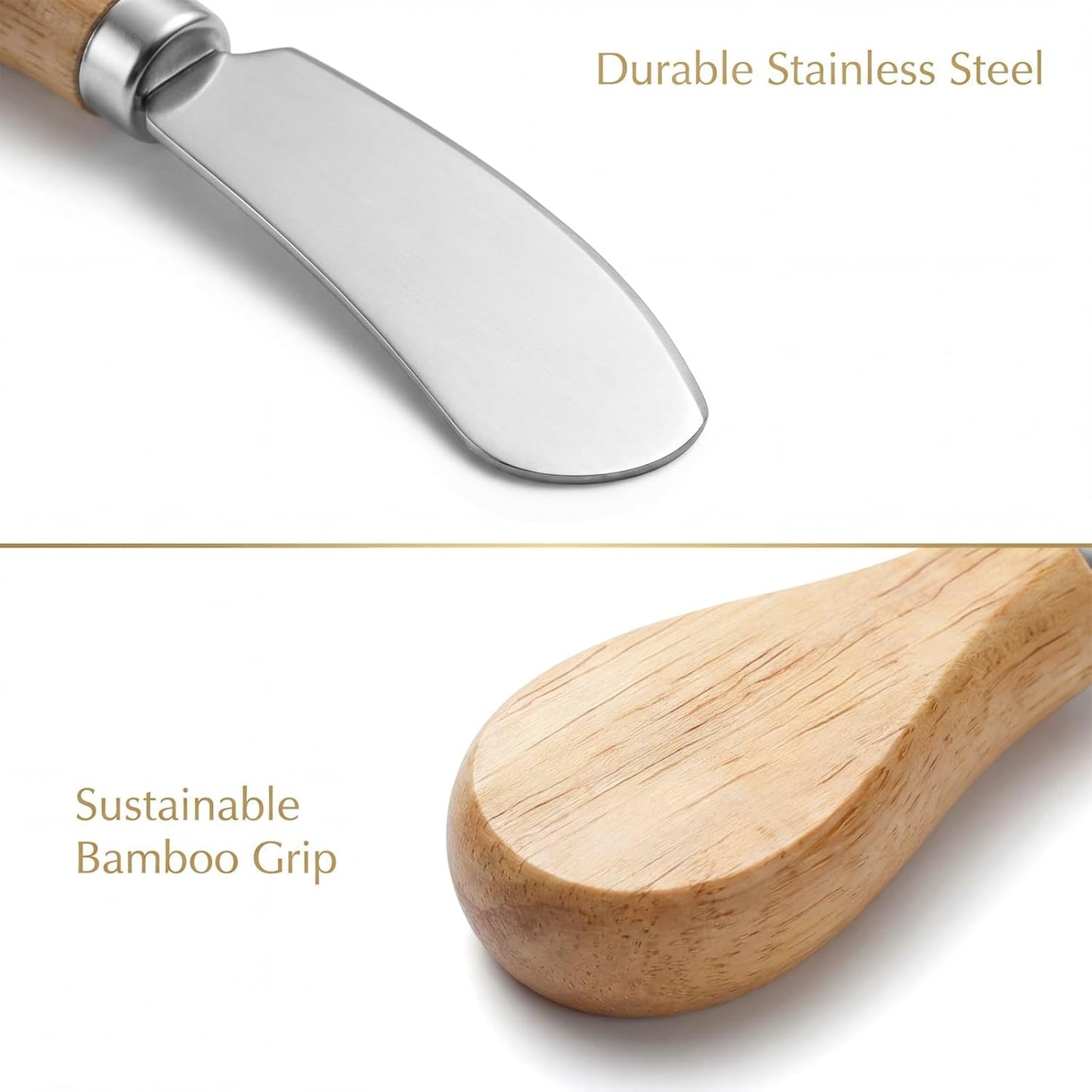 4 Cuchillos Esparcidor Queso Acero Inox 12pulg