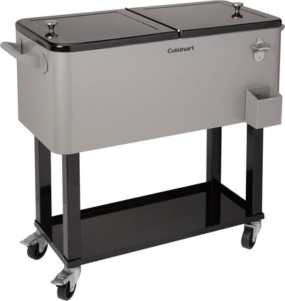 Carro enfriador 80qt portátil con estante abridor y colector