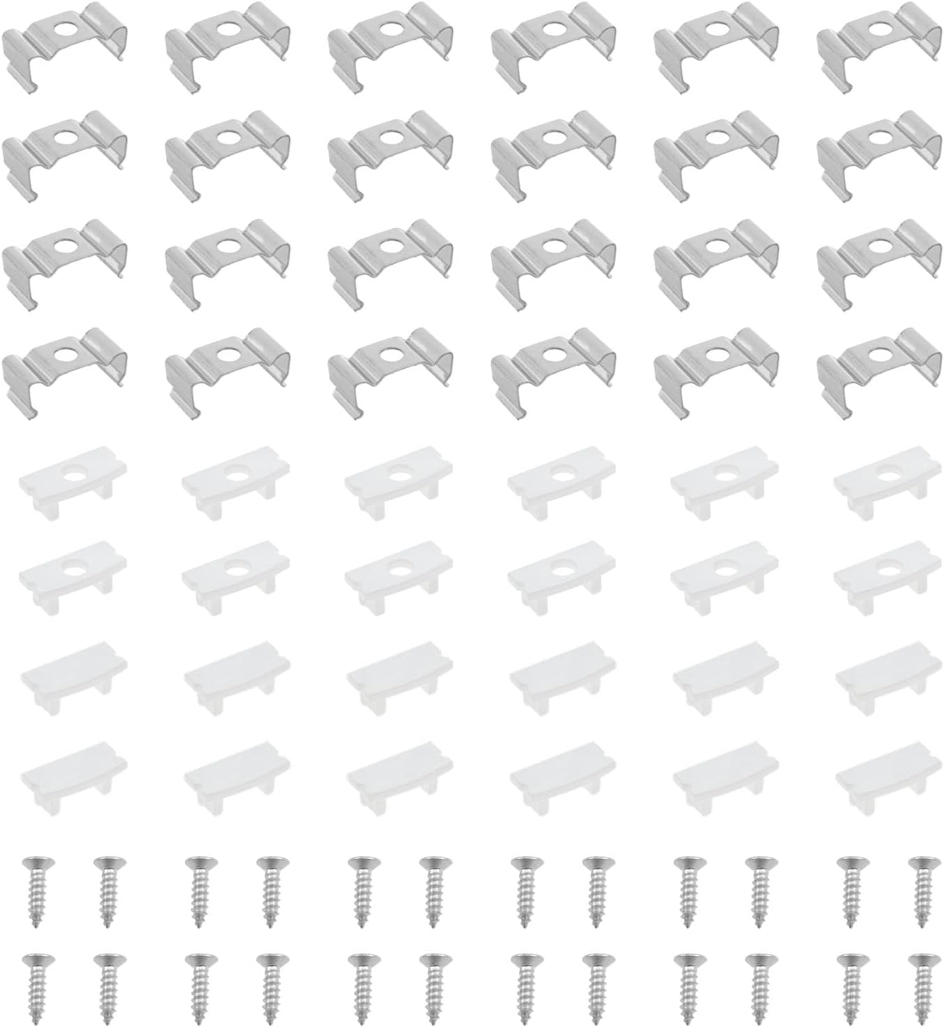 Set 24 Clips Montaje Tira Led Forma U Difusores Cubierta