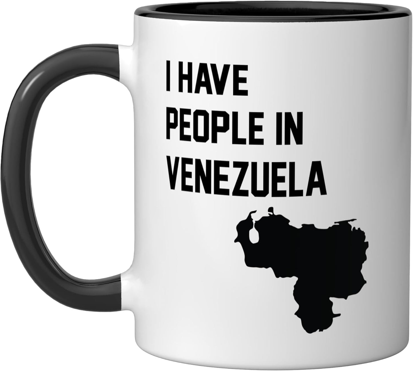 Taza Cerámica Negro/Blanco Venezuela