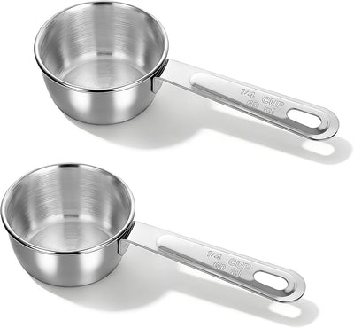 2 Tazas Medidoras Acero Inox 2oz para Cocina