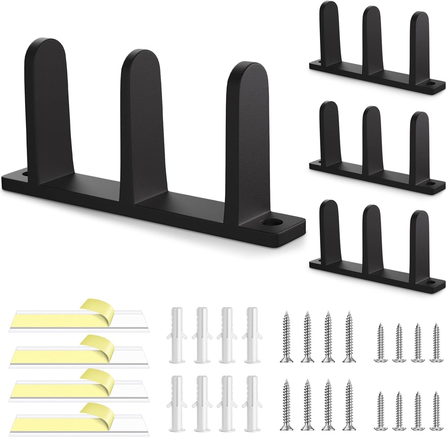 4 Guías Plástico Puerta Armario Universal 1-3/8pulg Estable