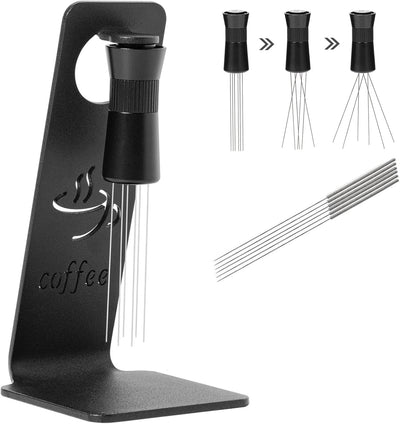 Herramienta espresso acero inox soporte magnético 6 agujas
