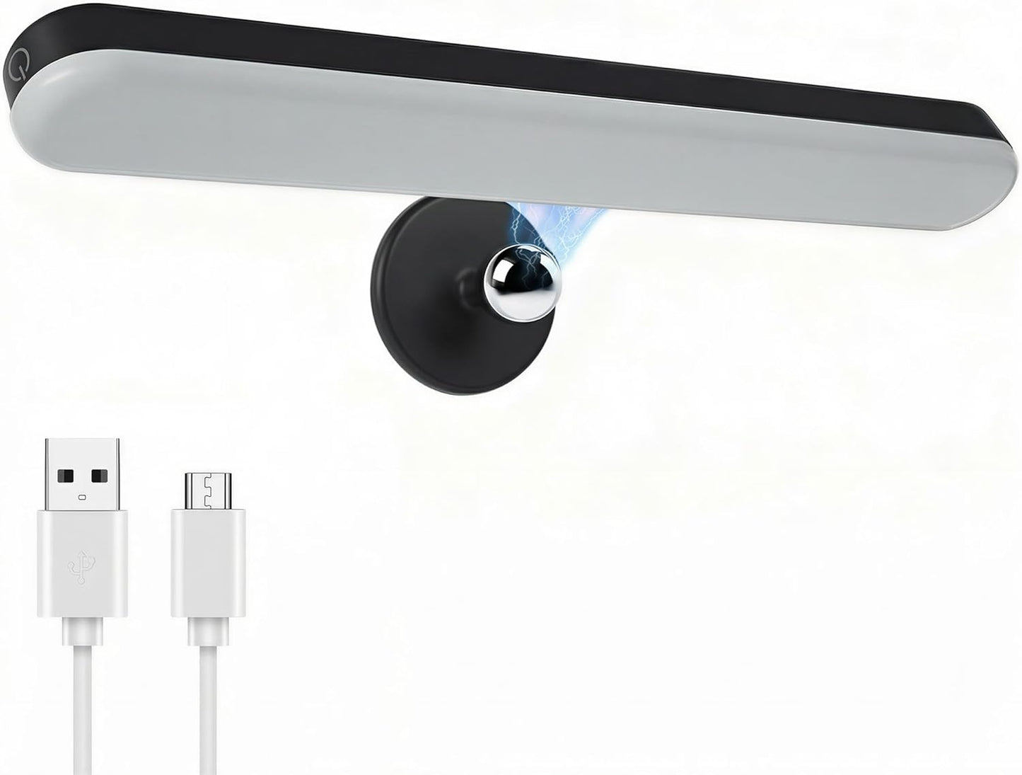 Luz tocador inalámbrica recargable LED ajustable negro