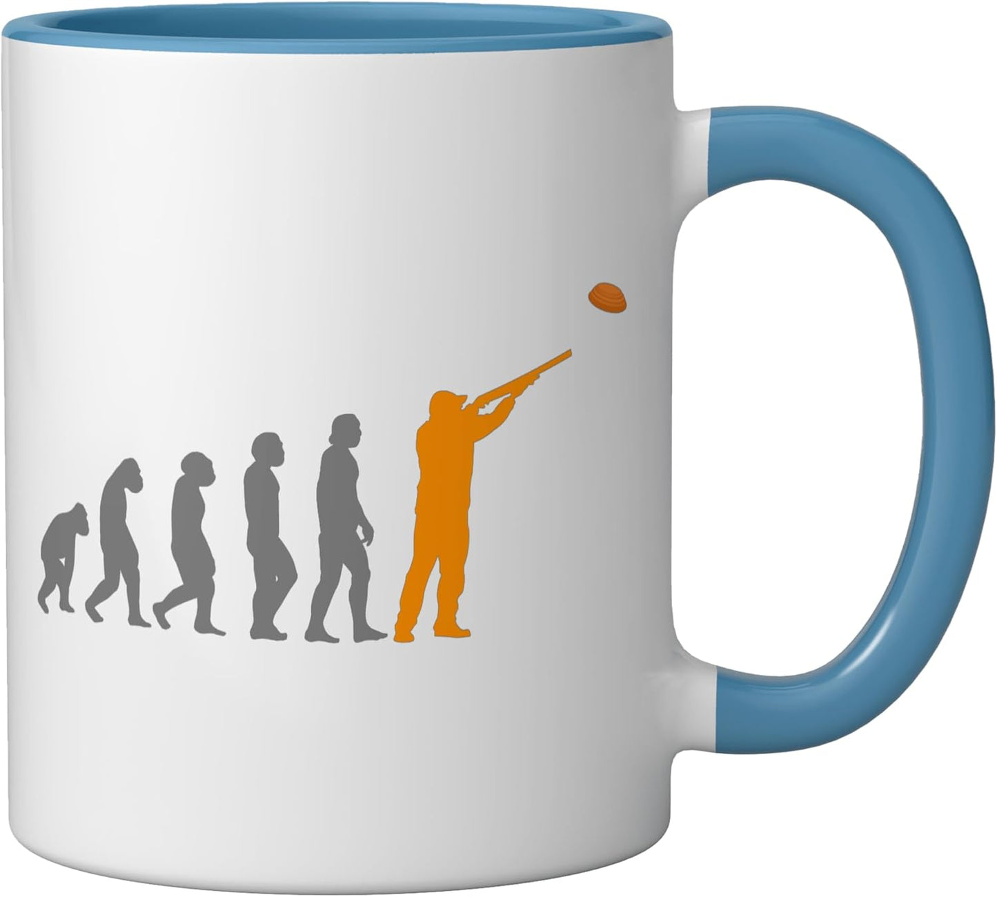 Taza de cerámica Evolution Clay Skeet color azul y blanco