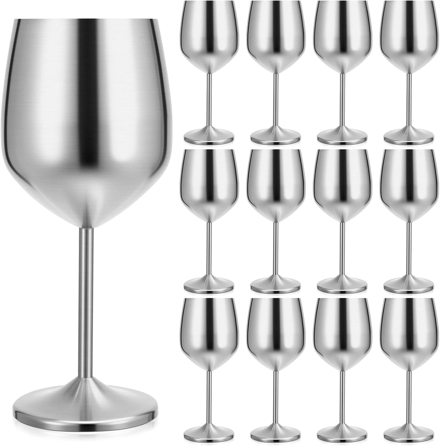 Set 12 Vasos Metal Aluminio 18oz Copas Vino Irrompibles