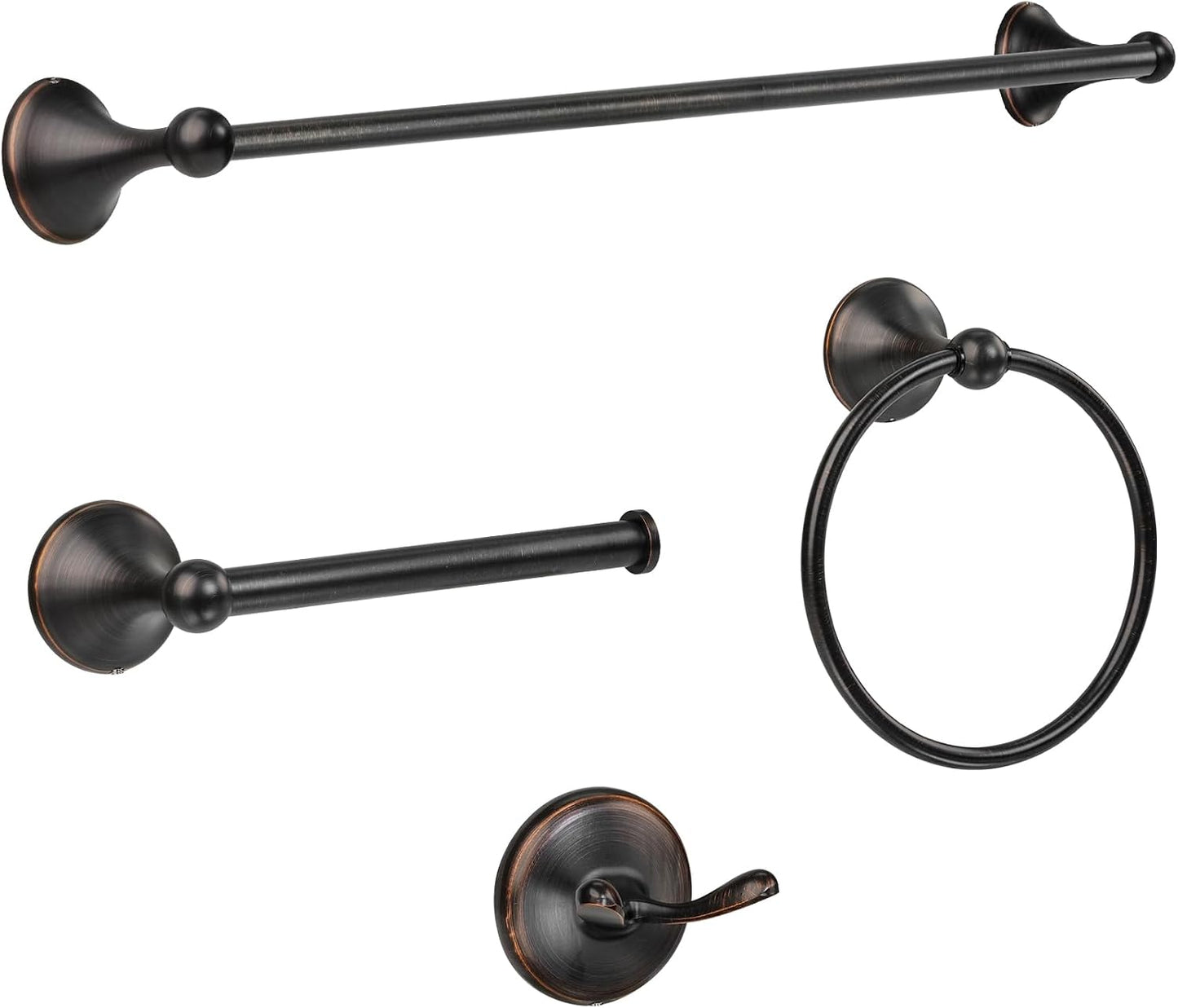 Set Accesorios Baño Bronce Aceitado con Barra 24pulg