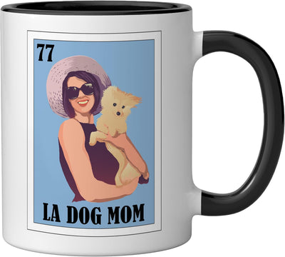 Taza cerámica para mamá diseño mexicano negro/blanco