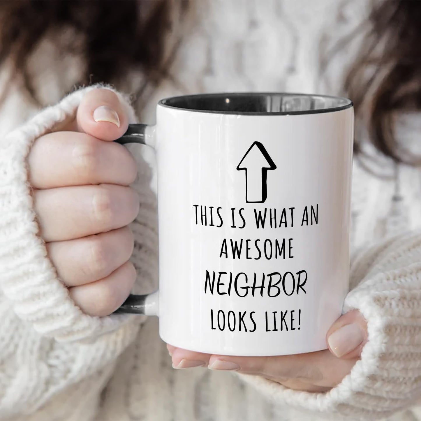 Taza de regalo divertida para vecinos de mudanza y nueva casa