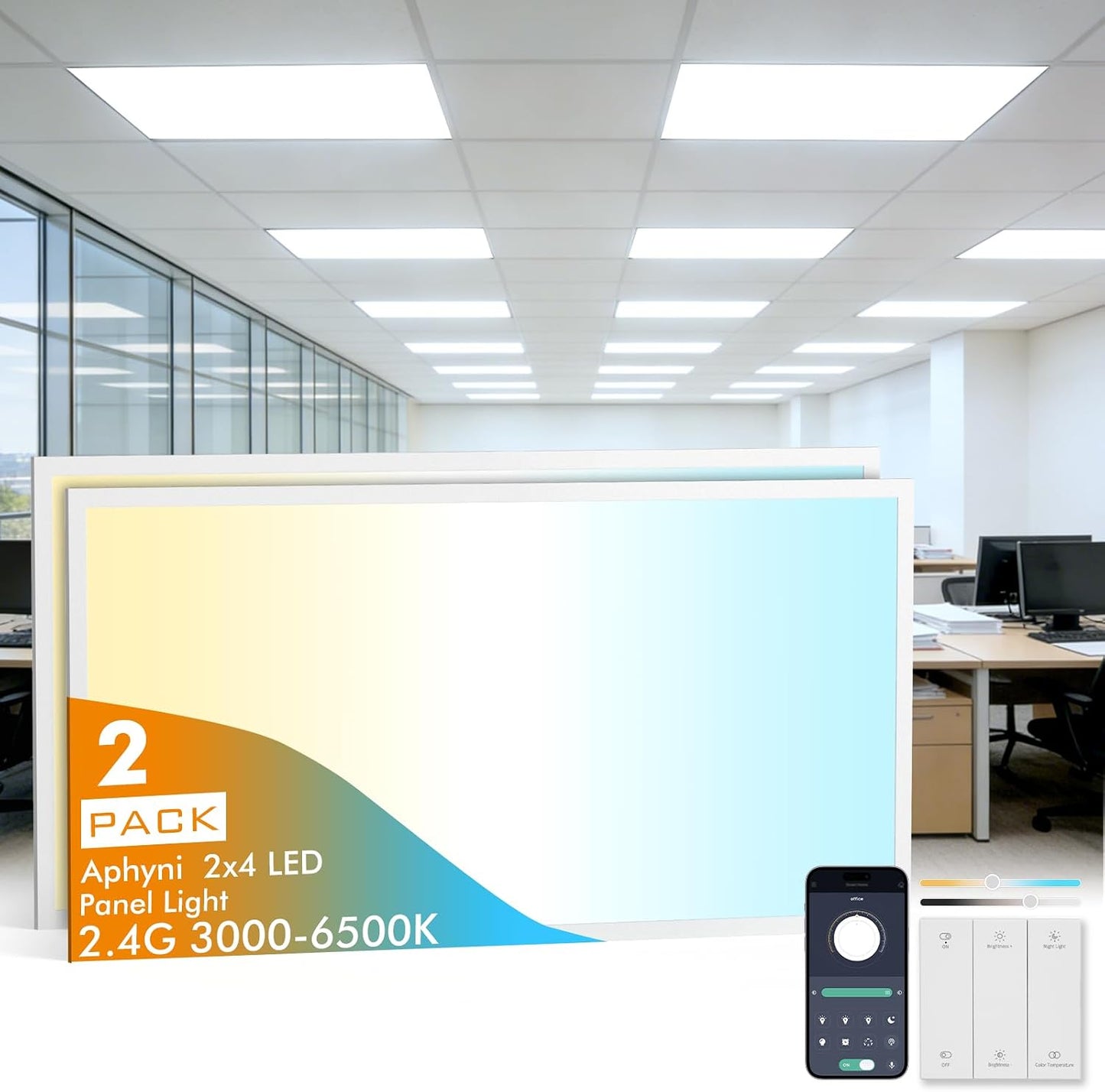 Luz LED Troffer 2x4 oficina cocina garaje