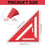 Carpintero cuadrado aluminio 7pulg regla triangular color rojo