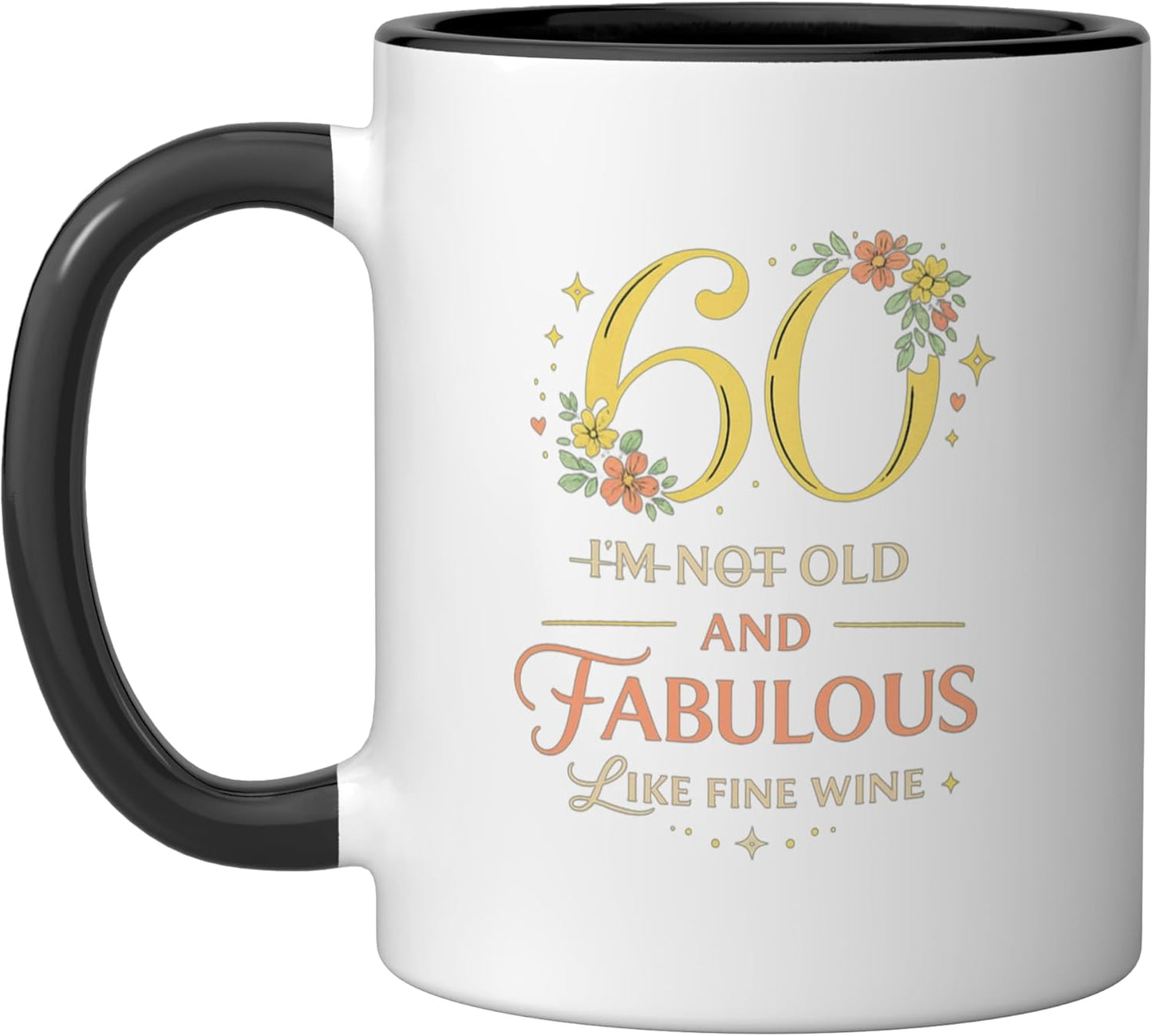 Taza Cerámica 60 And Fabulous Negro/Blanco