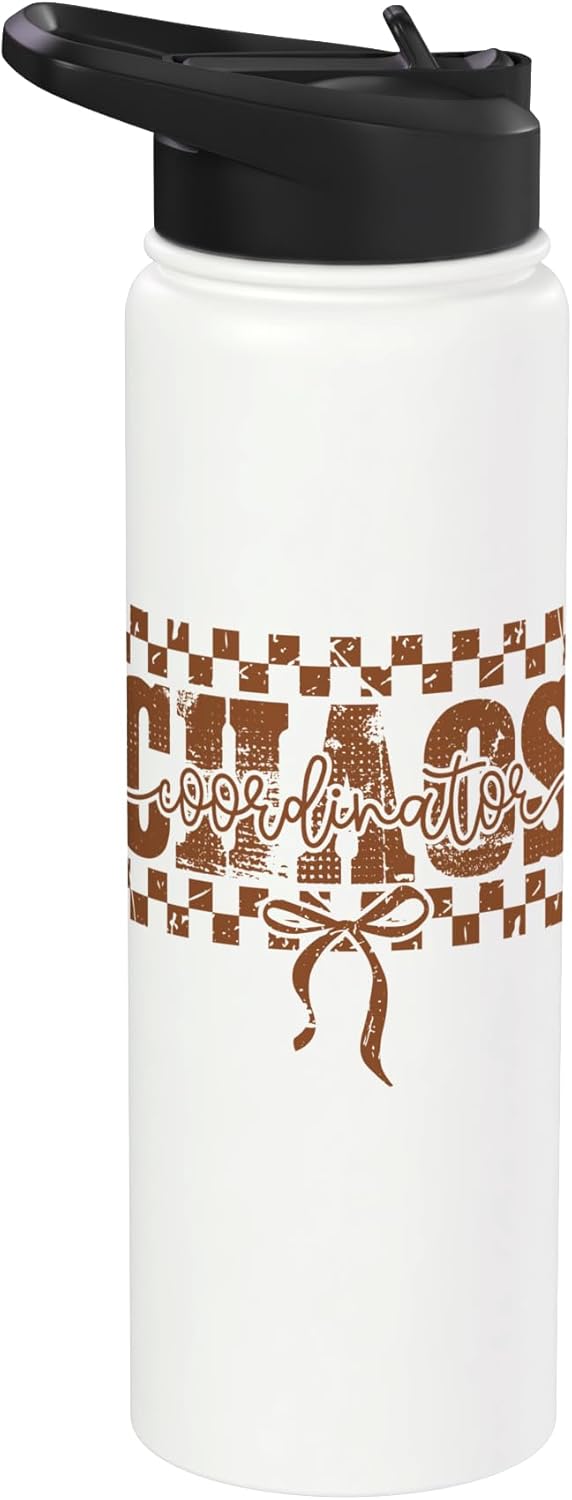 Bottella de agua estampada en acero inoxidable aislada