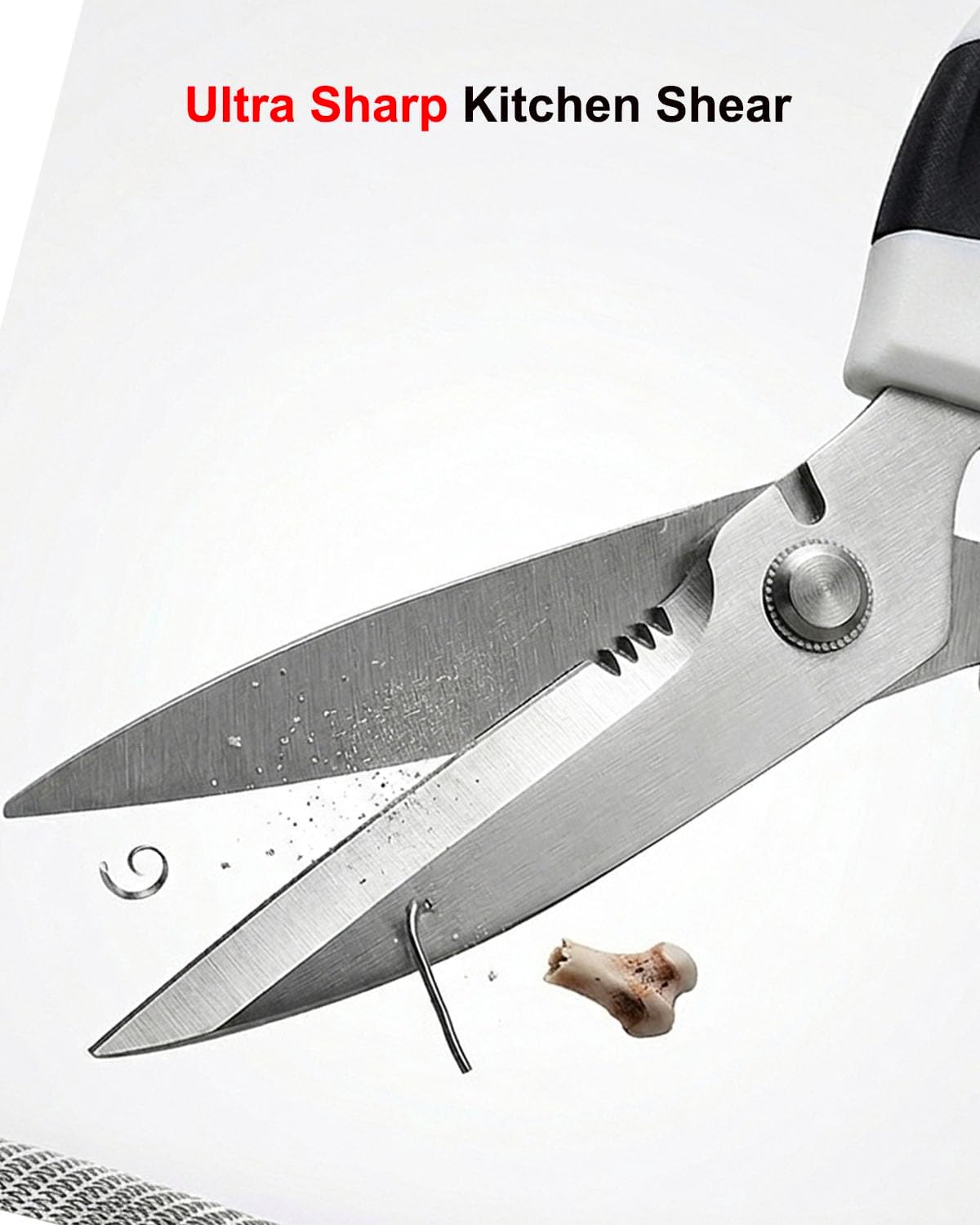 Tijeras de cocina multiusos acero inoxidable con funda