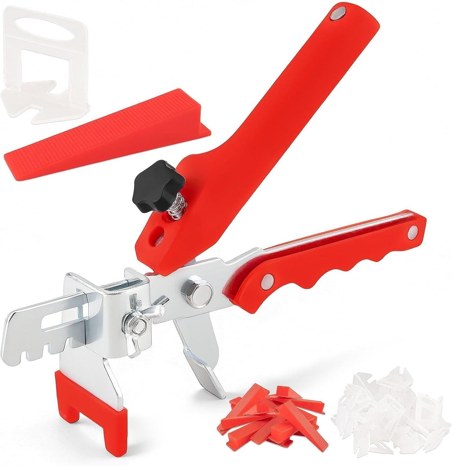 Kit nivelación azulejos con llave ajuste 1/8 pulg clips reutilizables