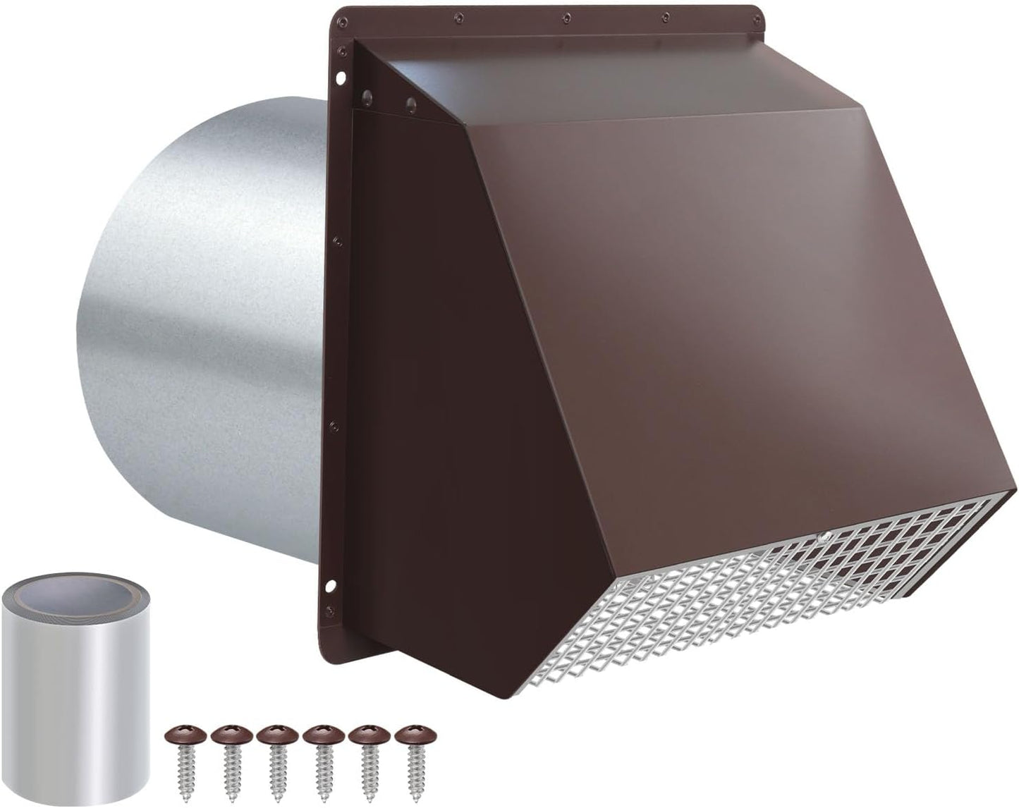 Ventilación pared con capucha 6pulg pantalla amortiguador