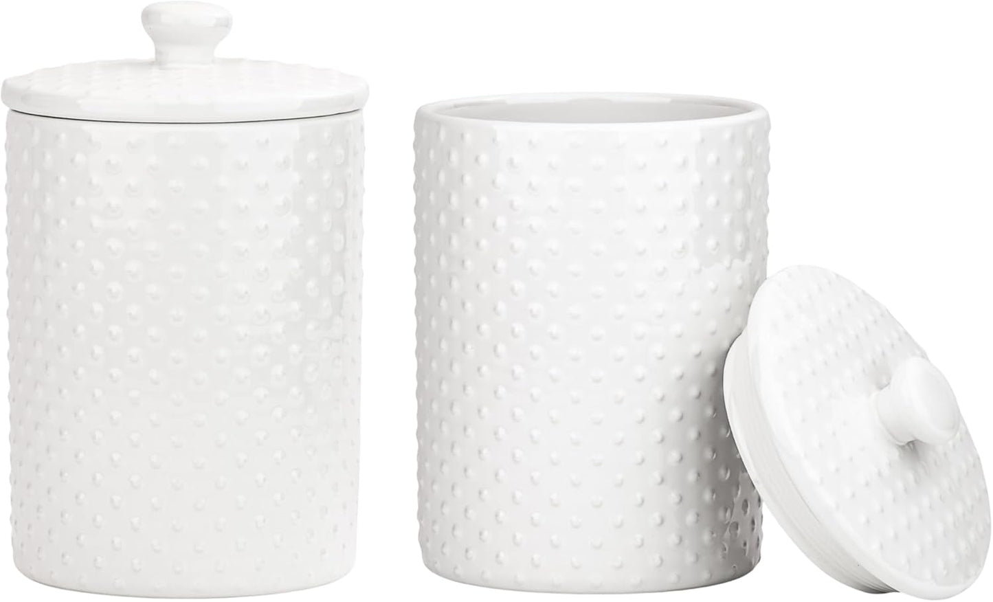Juego de 2 botes en relieve blanco Strawberry Street