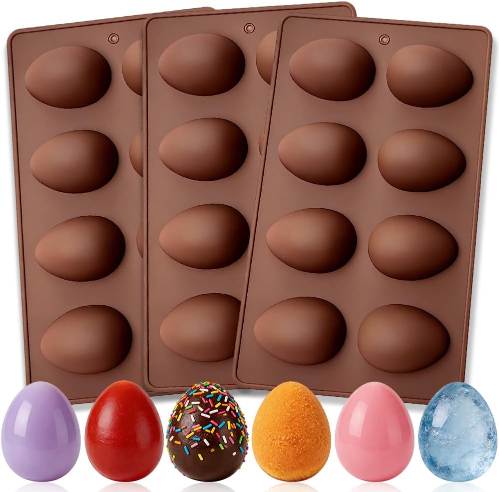 Moldes de silicona para huevos 8 cavidades decoración pasteles y chocolates