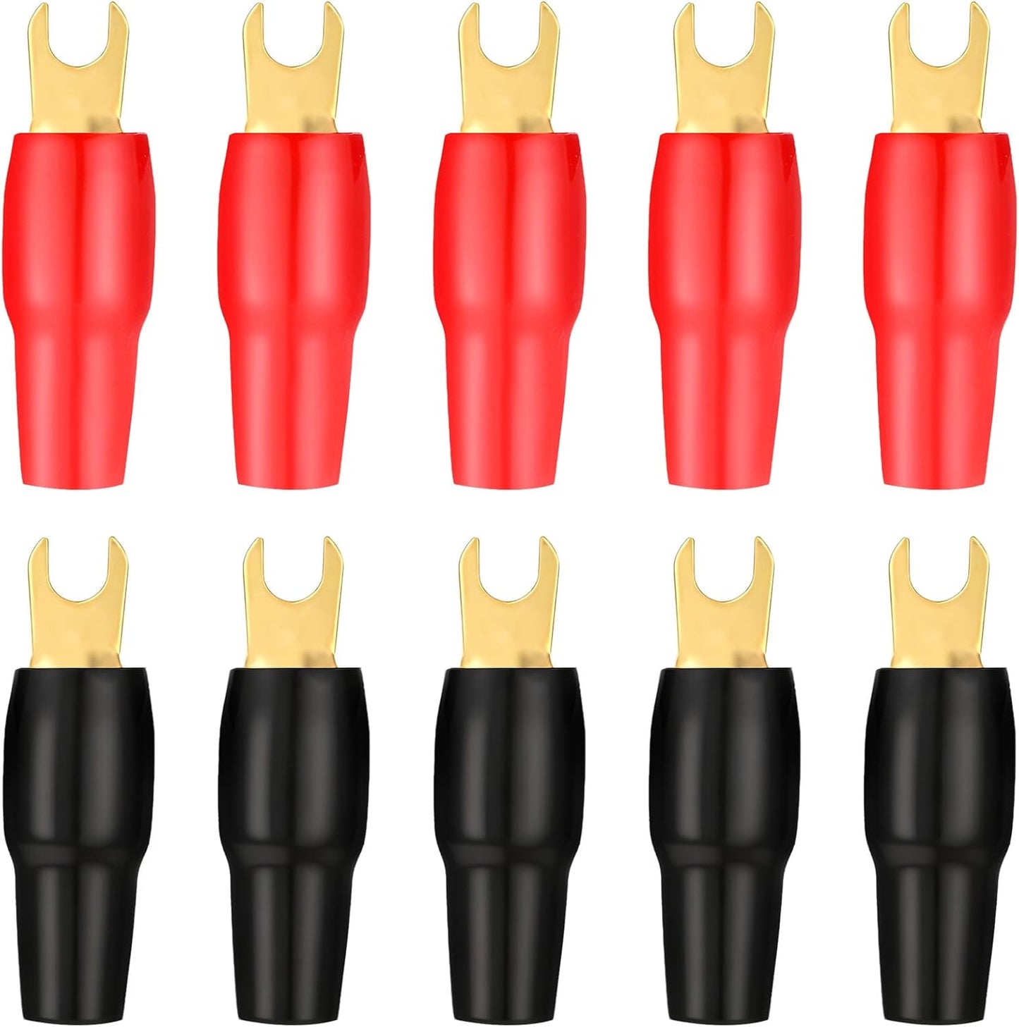 10 Conectores Terminales Pala 4GA para Cable Altavoz