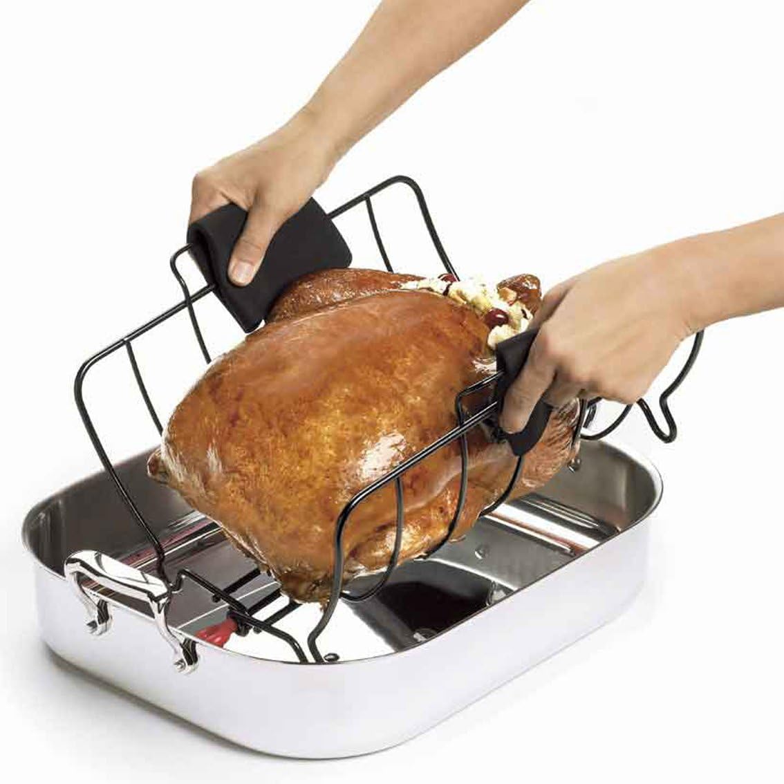 Estante asar 16pulg acero inox
