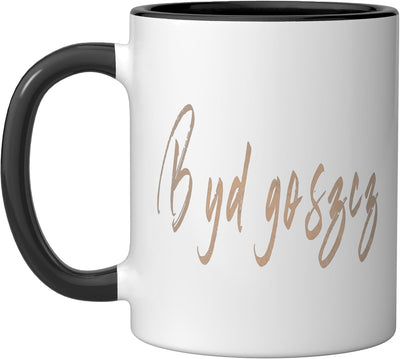 Taza cerámica Bydgoszcz Polonia diseño elegante negro/blanco
