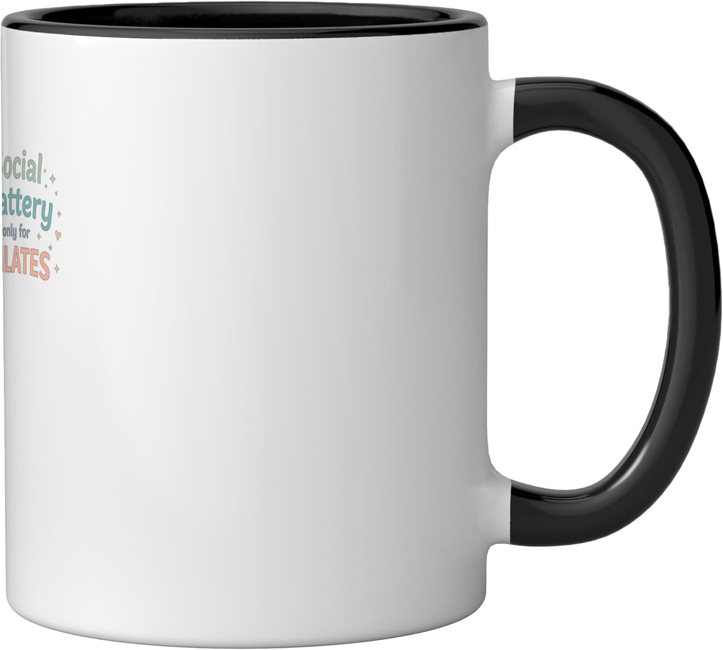 Taza Cerámica Pilates Negro/Blanco