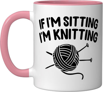 Taza cerámica humorística para tejedor Funny Knitter