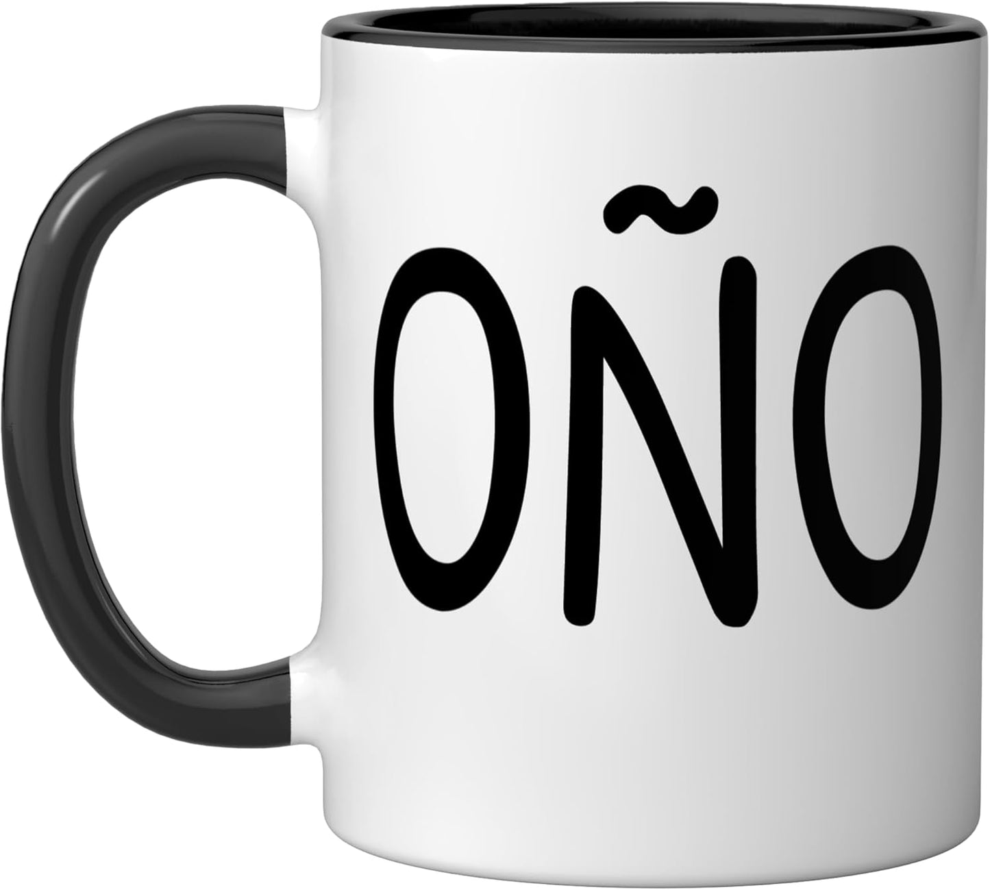 Taza cerámica divertida en negro y blanco