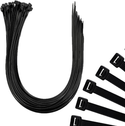 Bridas nailon negro 0.36x40pulg 5 Pzas resistente UV