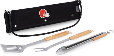 Set 3 Pzas Accesorios Barbacoa Madera Haya